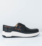 R427 CALZADO TUBULAR HOMBRE EN CUERO NEGRO