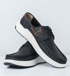 R427 CALZADO TUBULAR HOMBRE EN CUERO NEGRO