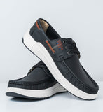 R427 CALZADO TUBULAR HOMBRE EN CUERO NEGRO