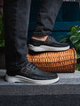R427 CALZADO TUBULAR HOMBRE EN CUERO NEGRO