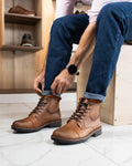 1187 BOTA HOMBRE EN CUERO MIEL