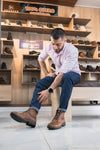 1187 BOTA HOMBRE EN CUERO MIEL
