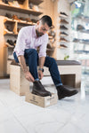 1187 BOTA HOMBRE EN CUERO CAFE